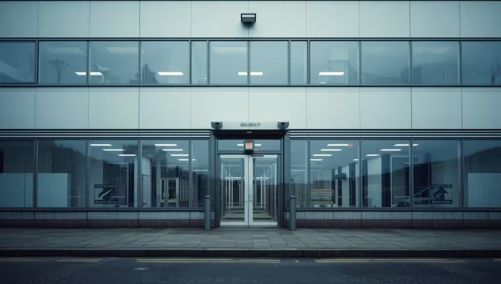 Commercial building in Glasgow with professionally installed security systems by an NSI Gold accredited installer